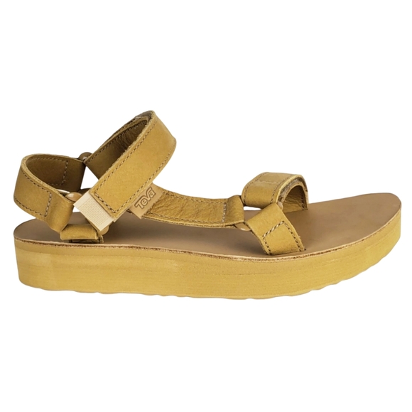 Teva midform universal leather strappy sandals desert sand - Picture 6 of 14